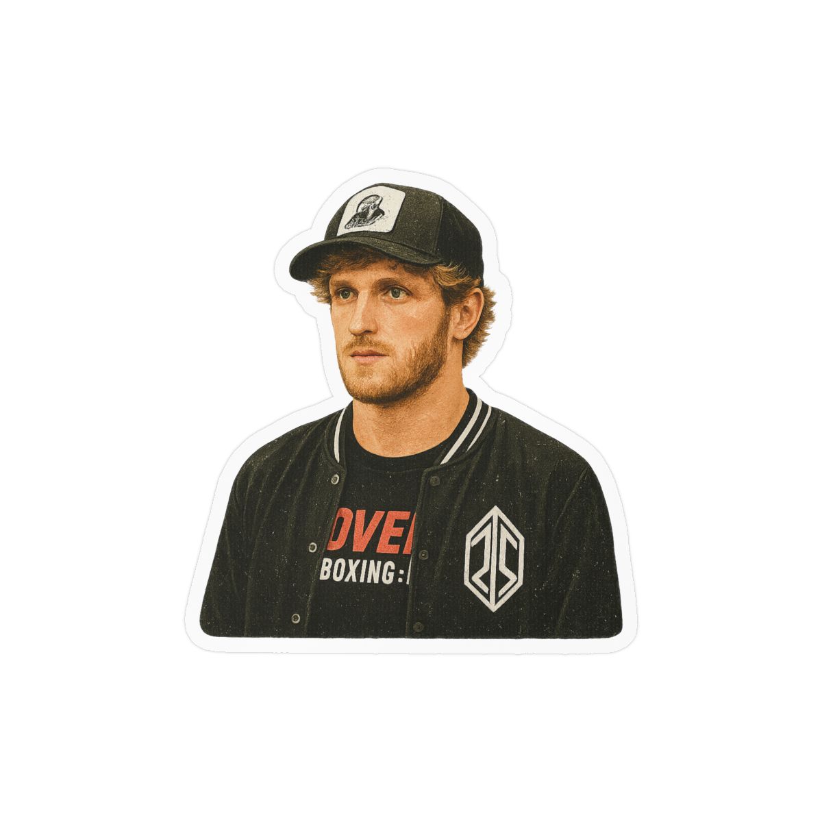 Artistic Logan Paul Portrait Sticker | Bold Vinyl Decal
