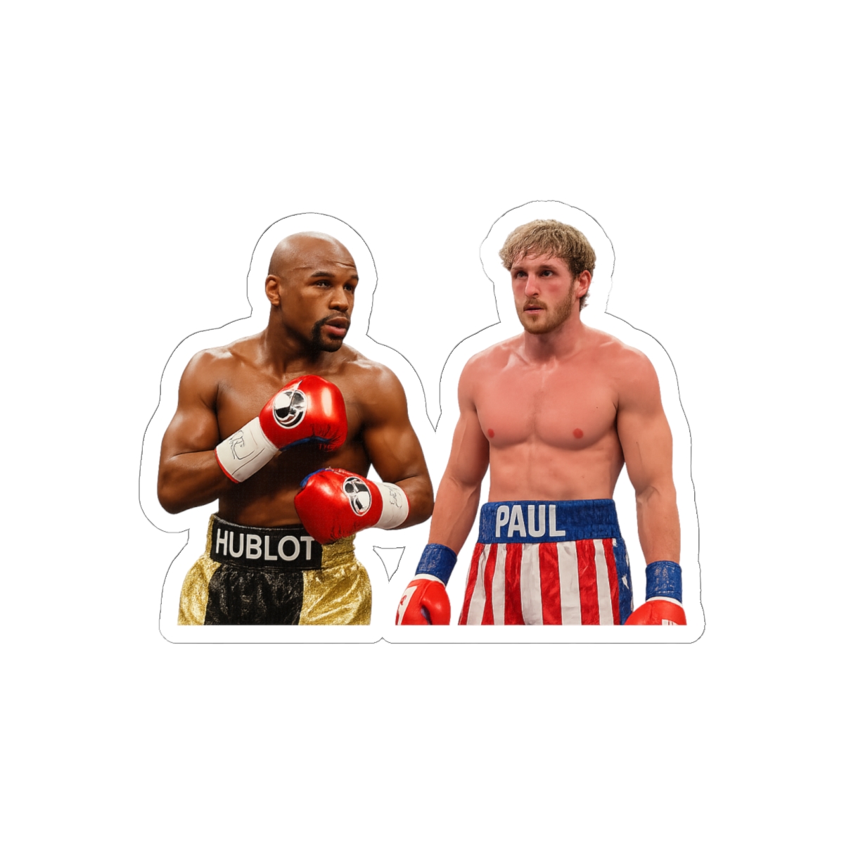 Floyd Mayweather vs Logan Paul Sticker | Bold Boxing Decal